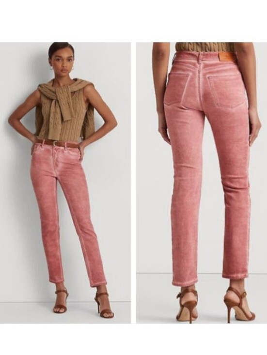 Lauren Ralph Lauren Denim - Lauren Ralph Lauren High Rise Ankle Jeans Mauve